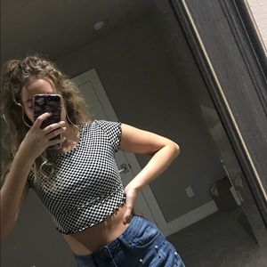 Checkered crop top